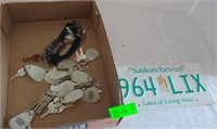 Lot of misc keys, key chains, and Saskatchewan