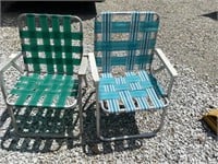(2) Vintage Aluminum Lawn chairs
