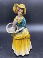 Vintage Porcelain Lady  Figurine Made in Japan 8"