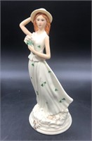 Vintage Porcelain Women Figurine 9"