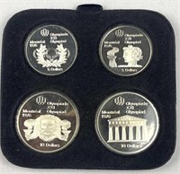 4pc Sterling Silver 1976 Olympics Proof Coins