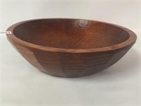 Hand Carved Wood Bowl - 14" Dia.
