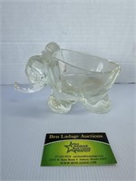 Elephant glass pocket vase