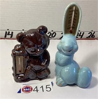 Vintage Thadco Pottery: Bunny Thermometer & ....