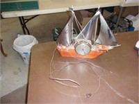 Flying Cloud Sail Boat Vintage Clock