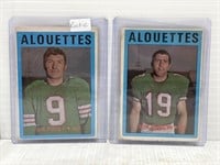 2 1971 Opeechee Montreal Alouettes football cards