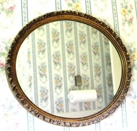 Antique Gold Oval Mirror