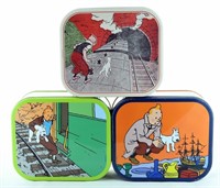 Lot de 5 boîtes en métal Tintin