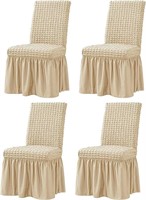 KOFOT Dining Chair Covers -Set of 4 Khaki