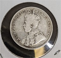1932 Canadian Silver 25-Cent Quarter Coin