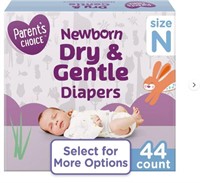Parents Choice Dry & Gentle Diapers Size NB,44