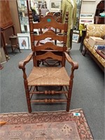 Pair of Ladderback Armchairs with Traditional