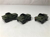 3 Dinky Toys Vintage Scout Cars Diecasts