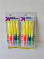 2 up and Up 4 count dual tip highlighters