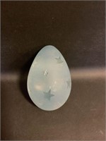 Art glass egg w stars 3"