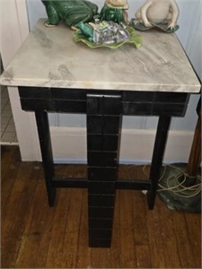 Decorative Wood Base Marble Top Table