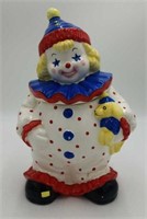 Vtg Starry Eyed Clown Cookie Jar HB4B2