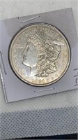 1921 Morgan silver dollar, polished