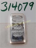 10 Tr. oz. .999 Silver Bar with Engraved Serial #