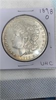 1898-O Morgan silver dollar, polished