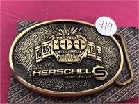 Vintage 1986 Herschel Corporation Metal Buckle