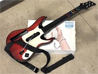 Wii Console in Box and Guitar Hero Guitar