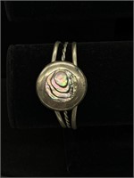 Vintage Abalone in Silver 925 Cuff Bracelet
