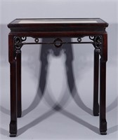 Red sandalwood inlaid with marble in Qing Dynasty