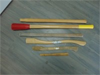 Lot Of New Wooden Handles For Axes, Hammers & More