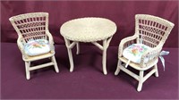 American Girl Samantha’s Wicker Table, 2 Chairs &