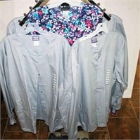 (5) Cherokee Women's Button Up Long Sleeve Scrub