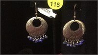 STERLING EARRINGS WITH LAPIS STONES