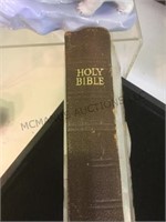 VINTAGE BIBLE WITH ABALONE & MOTHER OF PEARL