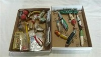 Fishing lures and tackle most are vintage