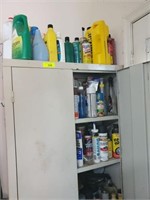 CABINET AND CONTENTS- MISC CHEMICALS, CLEANERS,