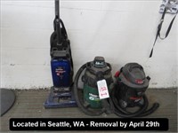 LOT, (3) ASSORTED VACUUMS