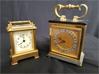 Antique Gubelin and Waterbury carriage clocks