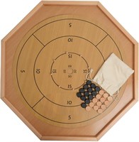 Crokinole 2 in 1 Natural Wood Board Game