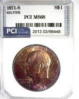 1971-S Silver Ike MS68 LISTS $6500