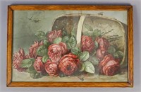 Basket of Roses & Bees - Paul De Longpre Print