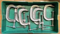 Lot of 6 3" C-Clamps