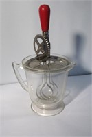 Vintage Glass Mearuring Cup With Beater