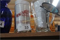 BACARDI RUM & COCA-COLA GLASS MUGS