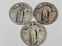 3 1926  Silver Standing Liberty Quarter Coin