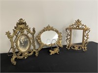 4 Early Cast Iron Picture Frames & Mirrors