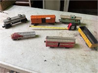 6- railroad train cars