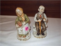 Pair of Vintage Figurines - Grandma & Grandpa