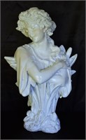 Antique Art Nouveau Plaster Bust of a Woman