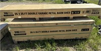 Unused 25'  x  25' Double Garage Metal Shed
