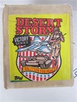 BOX OF COLLECTIBLE DESERT STORM TRADING CARDS